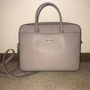 Coach leather crossgrain laptop bag